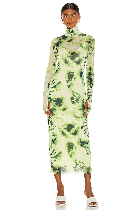 view 1 of 3 SHAILENE 원피스 in Lime Green Tie Dye
