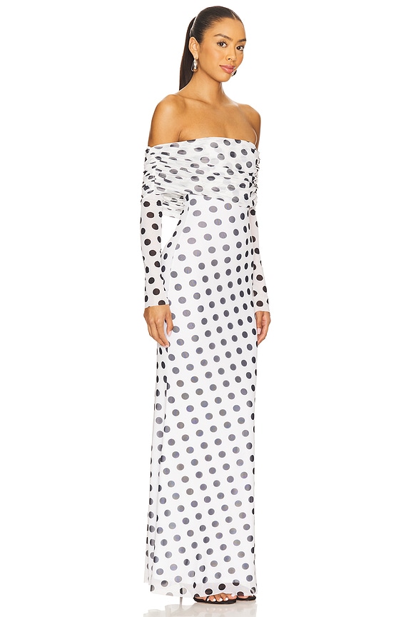 view 2 of 3 Thelma Dress in Blanc Dot
