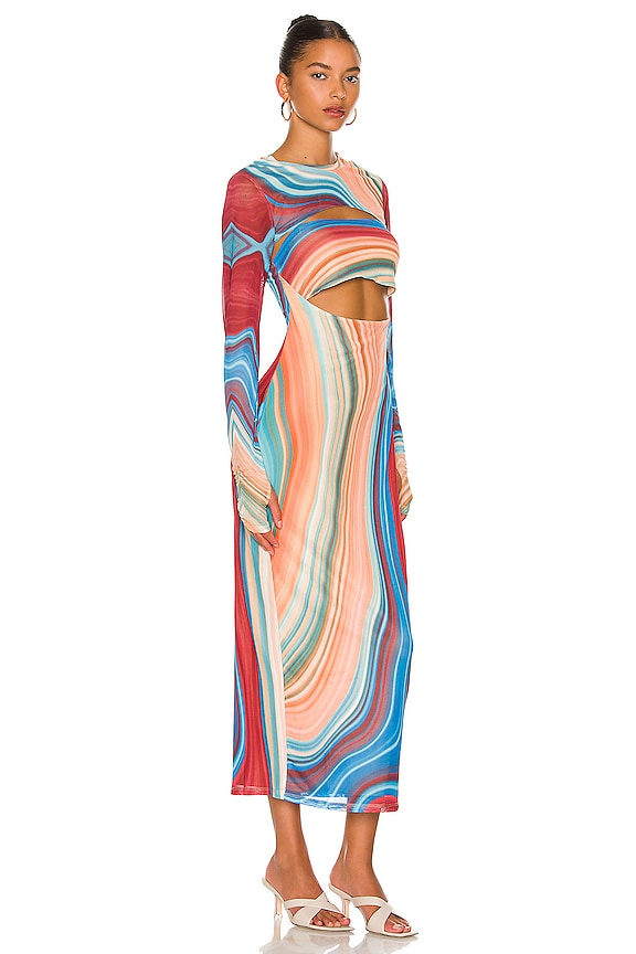 view 2 of 3 Matera Dress in Blue Abstract
