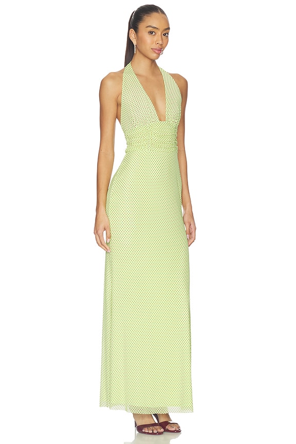 view 2 of 4 Anja Dress in Citrus Pin Dot