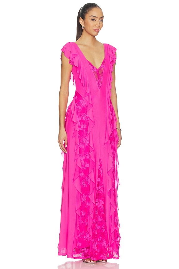 view 2 of 3 Trista Dress in Brilliant Pink