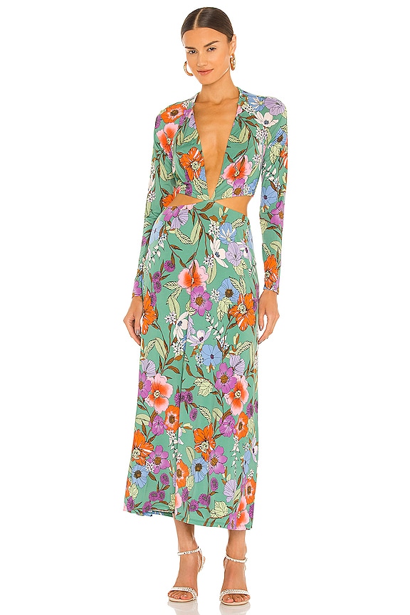 AFRM Assi Dress in Green Vintage Floral | REVOLVE