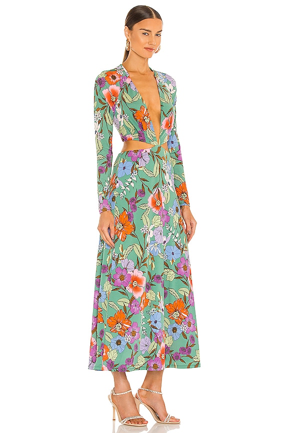 view 2 of 3 Assi Dress in Green Vintage Floral