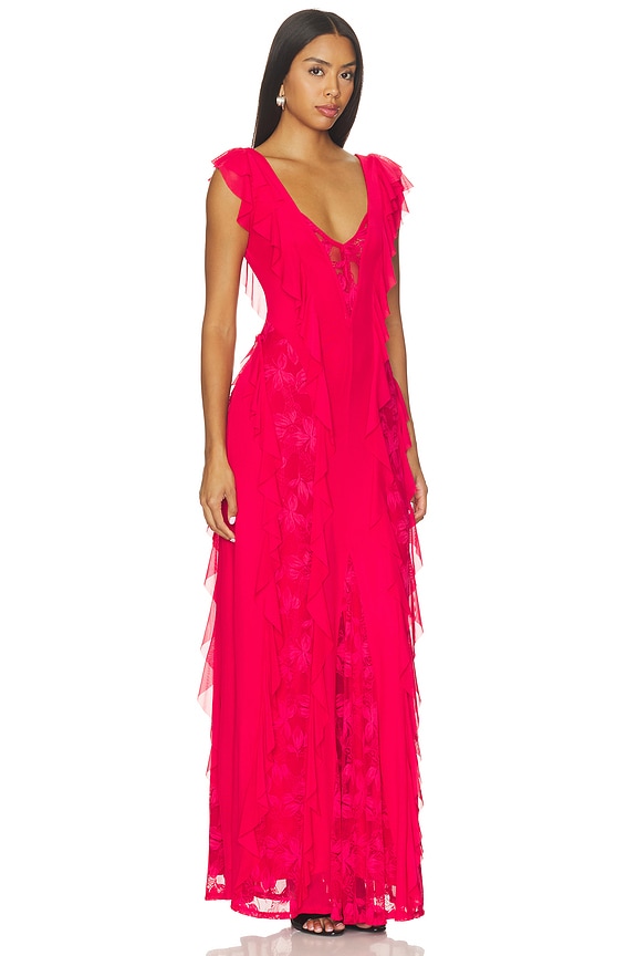 view 2 of 4 Trista Ruffle Dress in Kiss Red