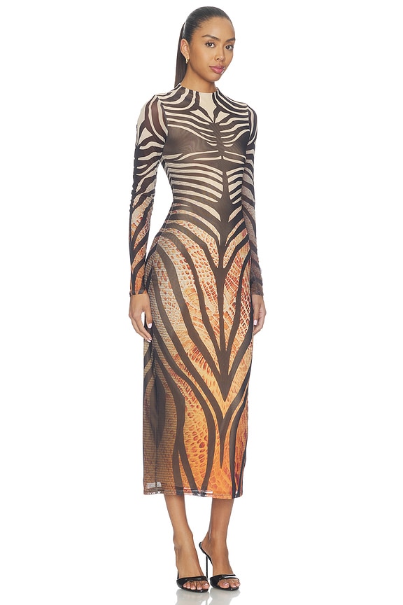 view 2 of 3 Juniper Mesh Dress in Snake Stripe