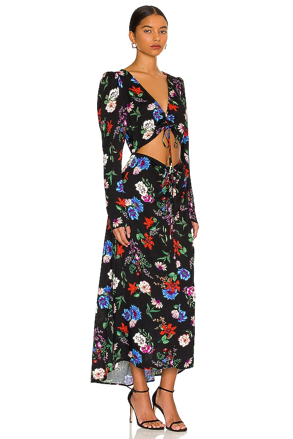 view 2 of 3 ROBE MIDORI in Fall Noir Floral