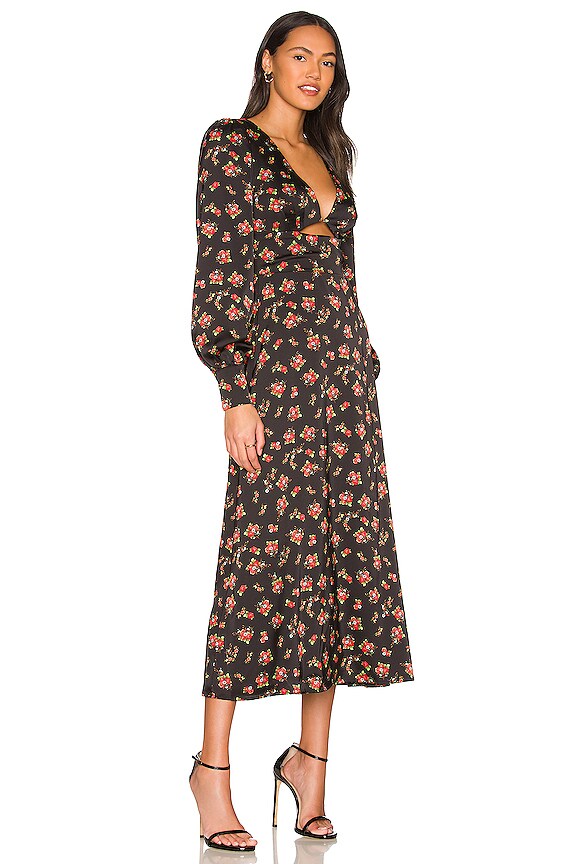 view 2 of 3 Viola Midi Dress in Noir Rose Garden