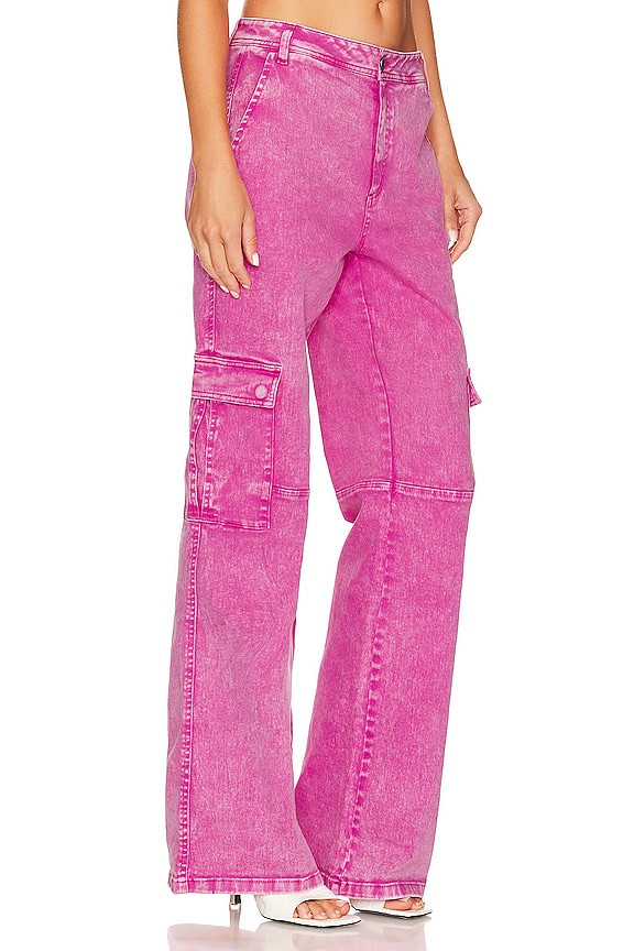 view 2 of 4 MAUDE 와이드 레그 in Raspberry Rose