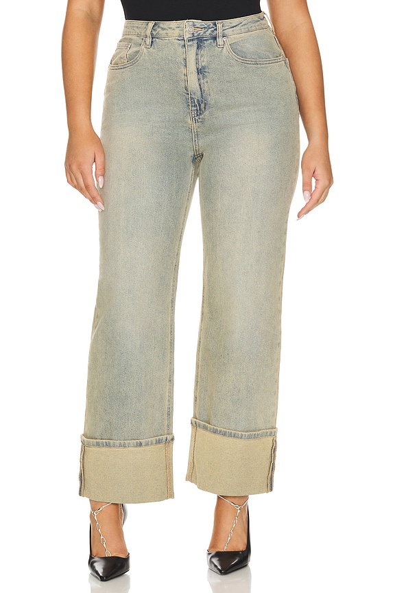 view 2 of 8 KENDALL 소매의 넓은 다리 in Mellow Tint Wash