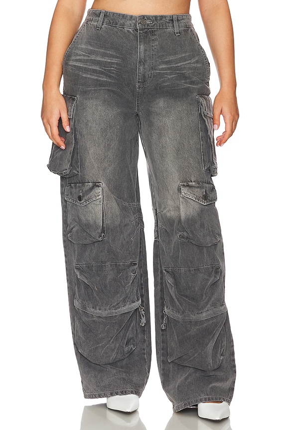 view 2 of 11 Parker Cargo Jeans in Smoke Grey