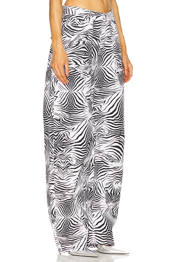 view 2 of 6 Rhett Carpenter Barrel Pant in Zebra Print