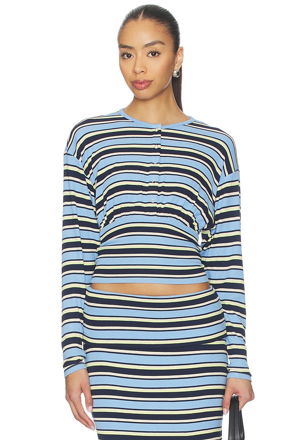 view 1 of 5 Selma Cardigan in Iris Stripe