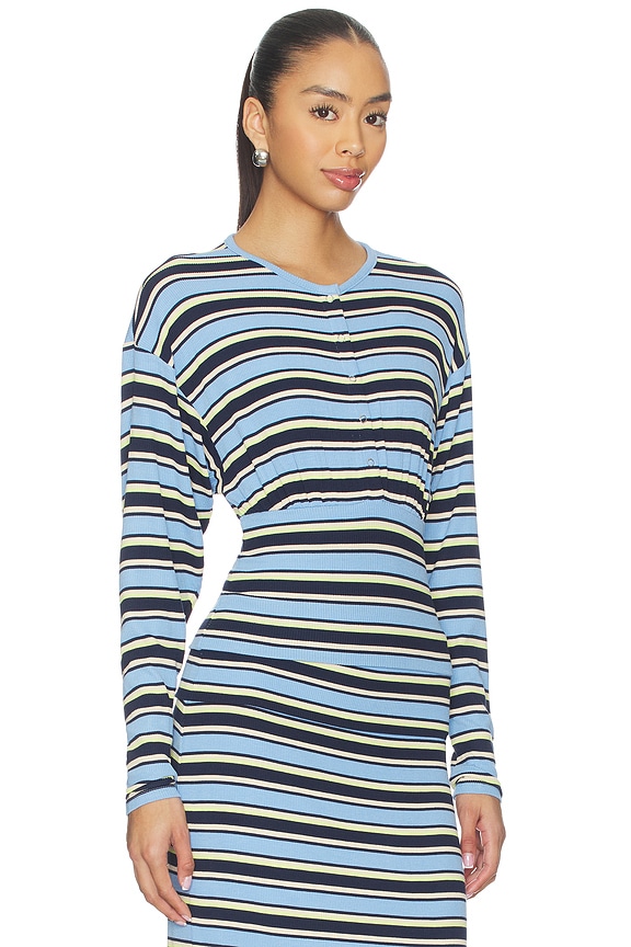 view 2 of 5 Selma Cardigan in Iris Stripe