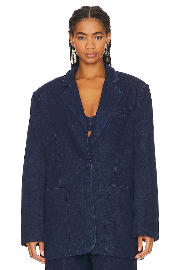 view 2 of 5 Agnes Blazer in Dark Lancer Wash