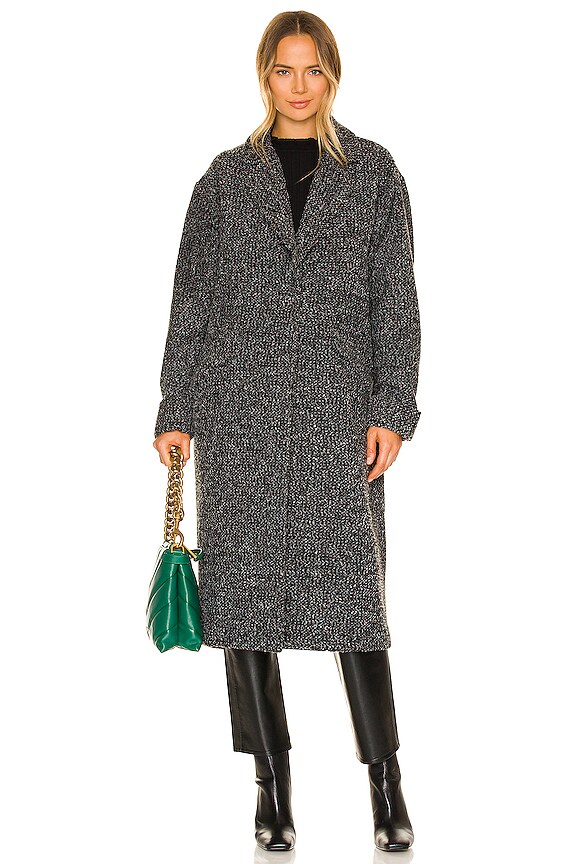 view 2 of 4 BRAN コート in Noir Tweed