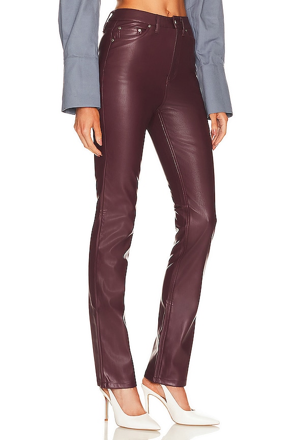 view 2 of 4 PANTALON HESTON VEGAN LEATHER in Port Royale