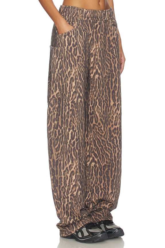 view 2 of 6 Ryan Barrel Sweatpant in Olive Leopard