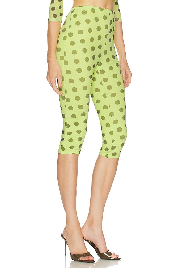 view 2 of 6 Gianna Capri Pant in Wild Lime Dot