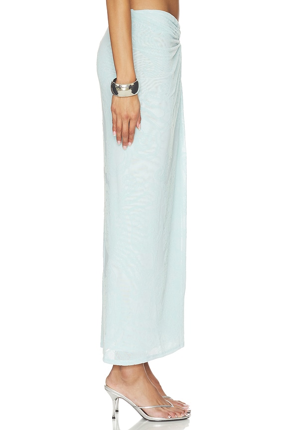 view 2 of 6 Lorli Burnout Velvet Skirt in Blue Bell Paisley
