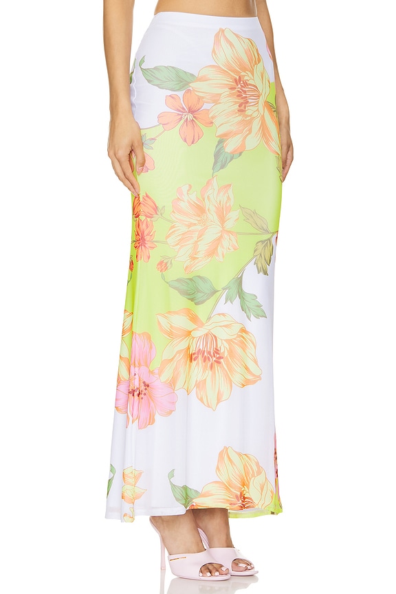 view 2 of 4 Cara Skirt in Color Block Floral