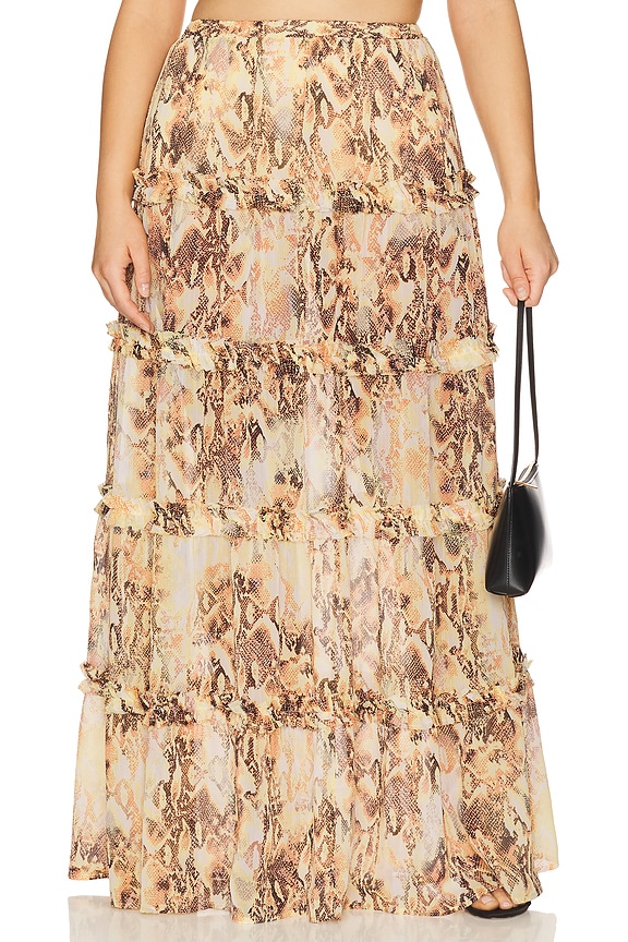 view 2 of 11 FALDA MAXI SABINA in Shine Snake