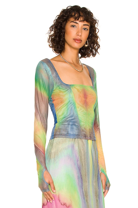 view 2 of 4 Kona Top in Radial Multi Watercolor