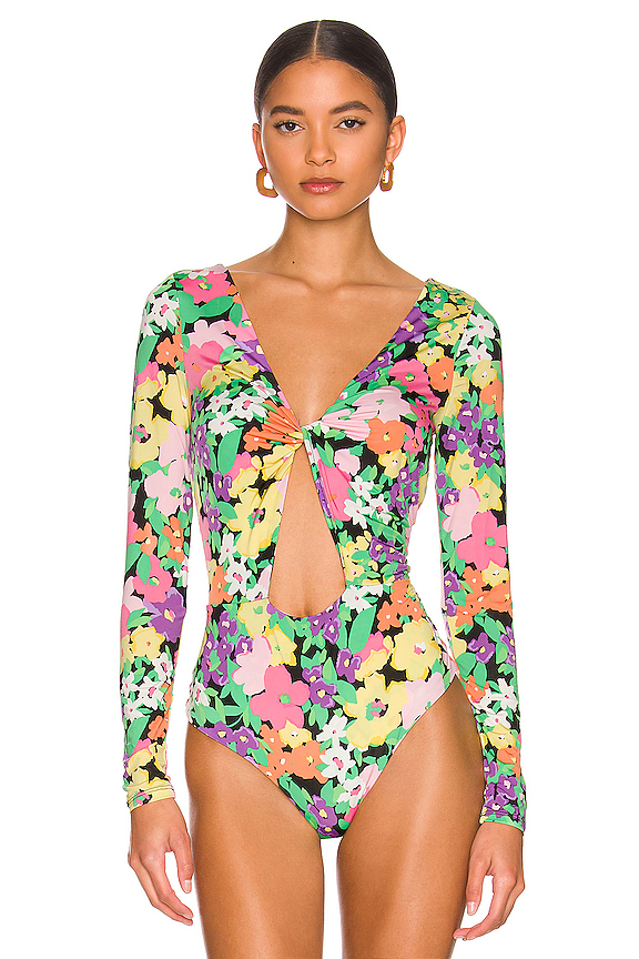 view 2 of 5 Indy Bodysuit in Neon Garden