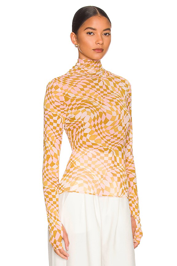 view 2 of 4 Zadie Top in Blush Checkerboard