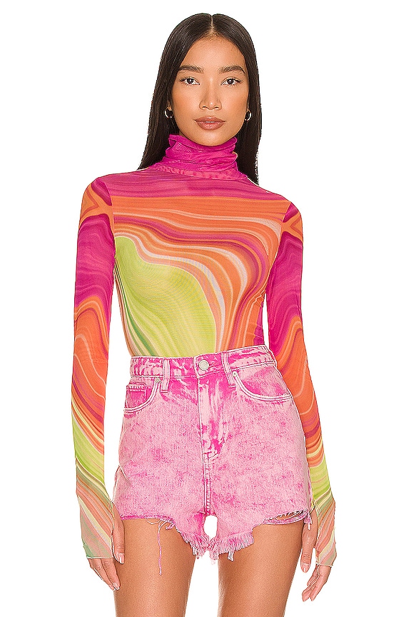 view 1 of 4 Zadie Top in Abstract Spring Wave