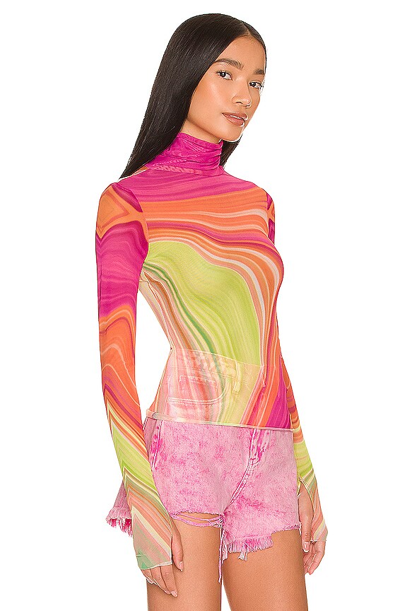 view 2 of 4 Zadie Top in Abstract Spring Wave