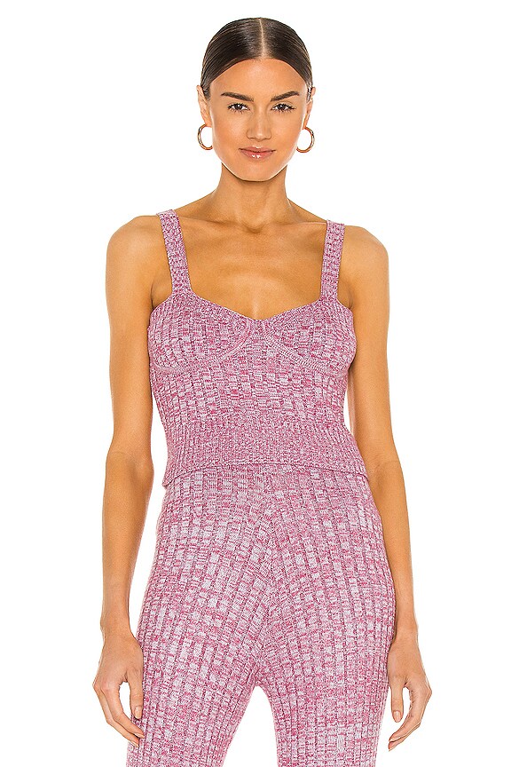 view 1 of 5 Silas Top in Marled Soft Grey Mauve