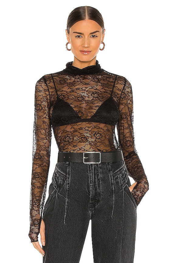 AFRM Zadie Top in Noir | REVOLVE