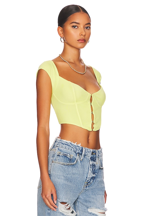 view 2 of 4 CROP TOP CORSÉ MYLA in Sunny Lime