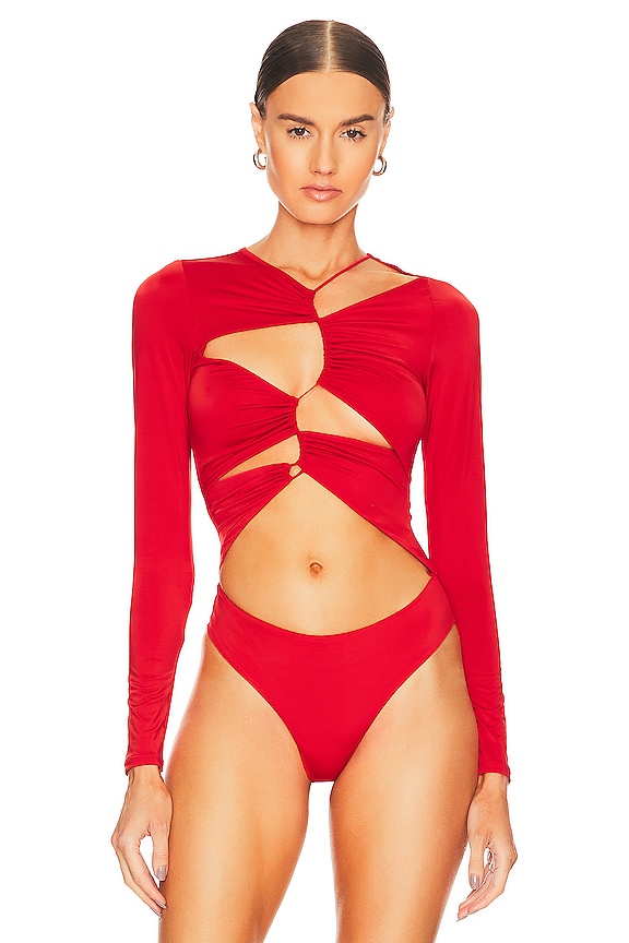 view 2 of 5 Brami Bodysuit in True Red