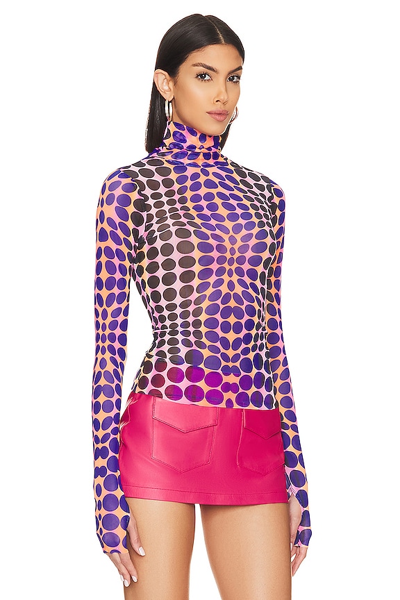 view 2 of 4 Zadie Top in Purple Multi Dot