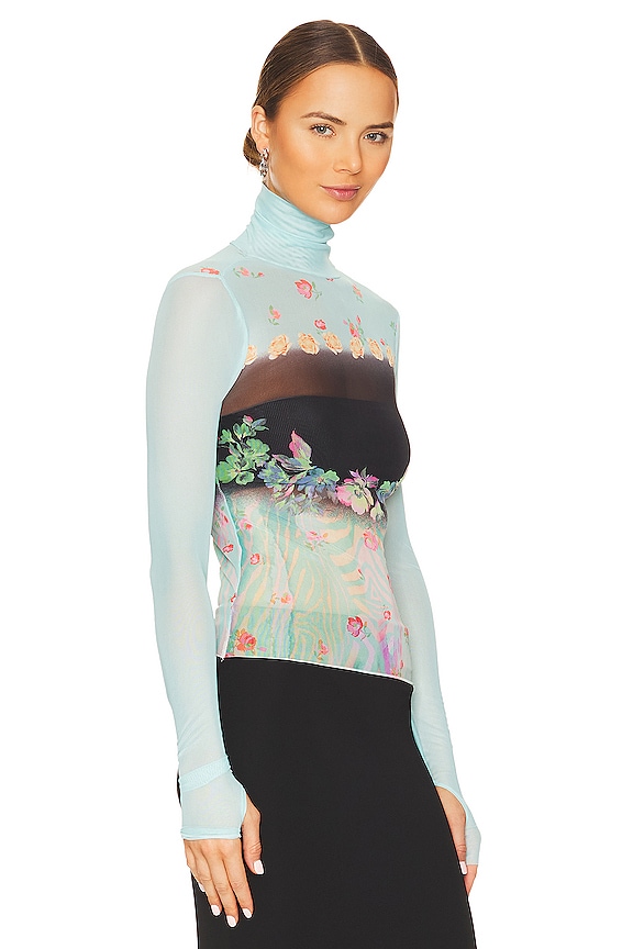 view 2 of 4 Zadie Top in Aqua Floral Placement