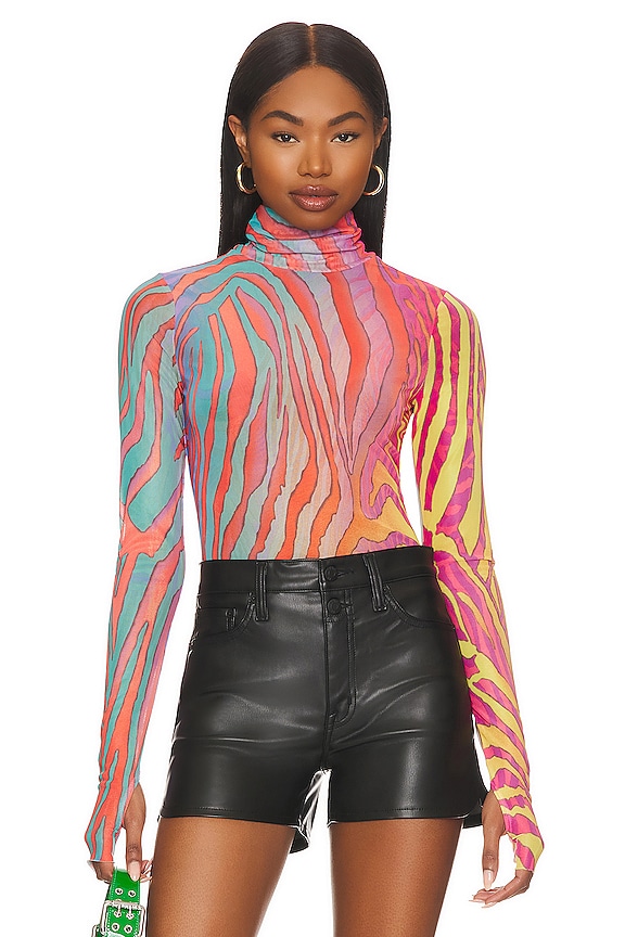 AFRM Zadie Top in Multi Color Zebra | REVOLVE