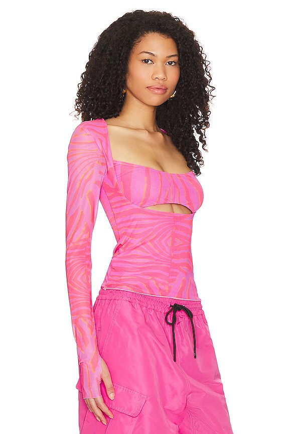 view 2 of 4 Noreen Top in Pink Zebra