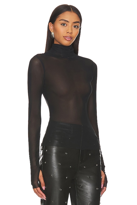 view 2 of 4 TOP TRANSPARENTE ZADIE in Noir