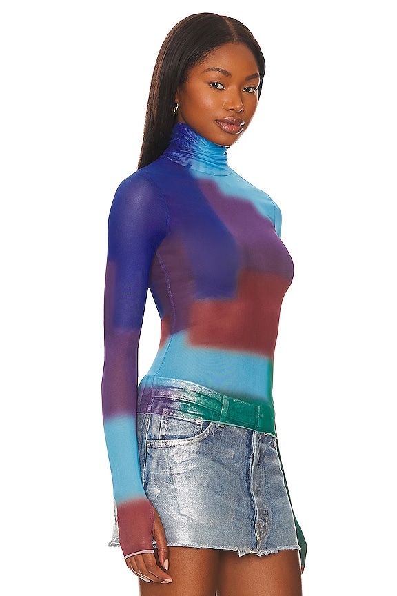 view 2 of 4 Zadie Top in Blur Block Geo