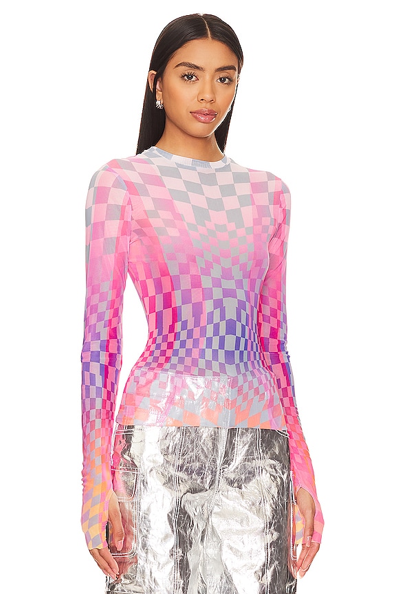 view 2 of 4 Kaylee Top in Grid Ombre