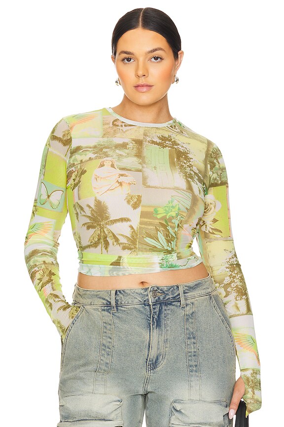 view 2 of 8 Kaylee Top in Citrus Post Card