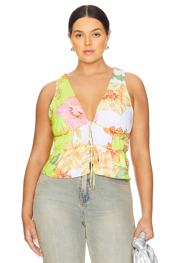view 2 of 8 Mirna Top in Color Block Floral