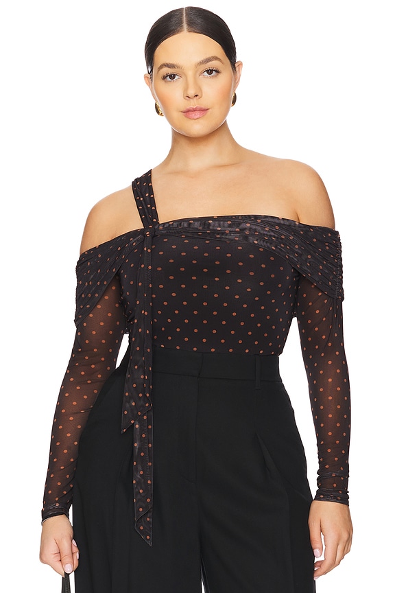 view 2 of 10 Juliette Bodysuit in Sepia Dot