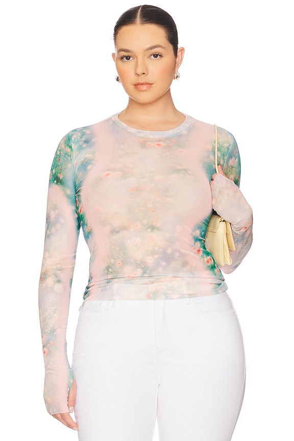 view 2 of 8 Kaylee Top in Placed Fog Floral