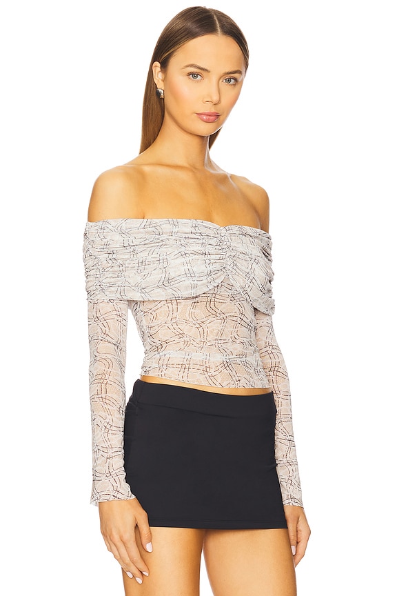 view 2 of 4 ÉPAULES DÉNUDÉES LILITH in Lace Plaid