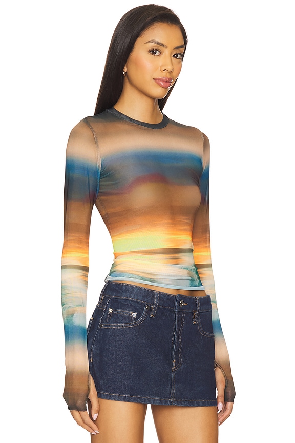 view 2 of 4 Kaylee Top in Ocean Ombre