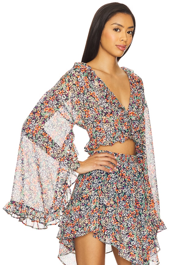 view 2 of 5 Clinton Top in Navy Ditsy