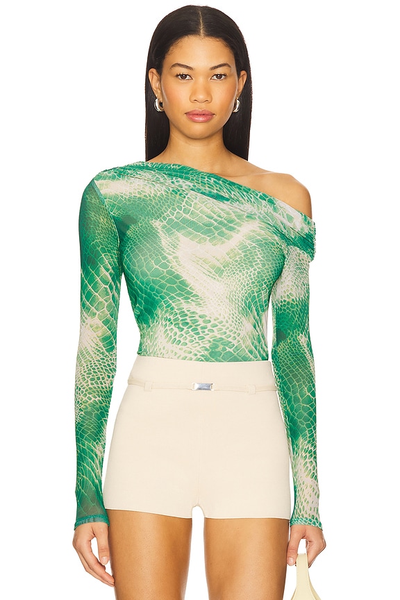 view 1 of 5 Barry Top in Green Snake