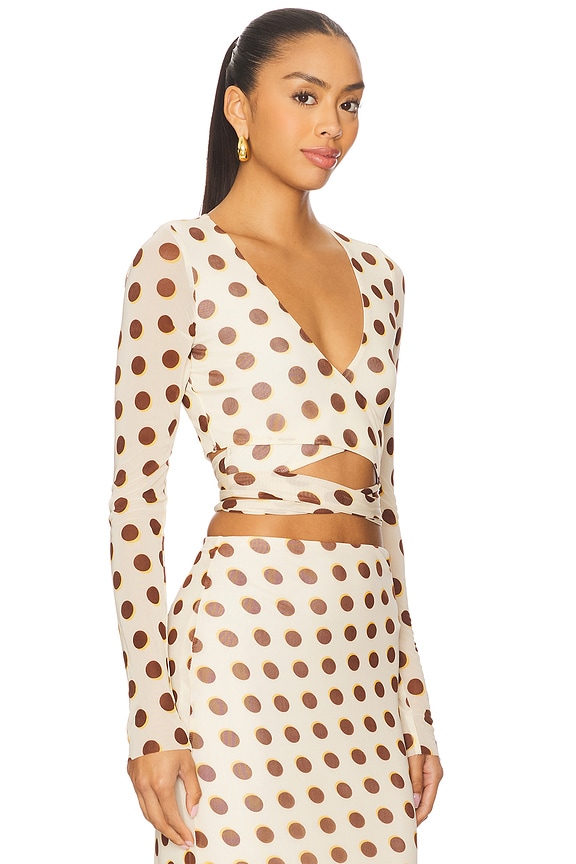 view 2 of 4 Halsey Top in Gold Halo Dot